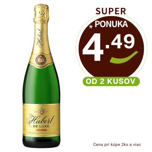 De Luxe akostné aromatické šumivé víno biele sladké 0,75l Hubert