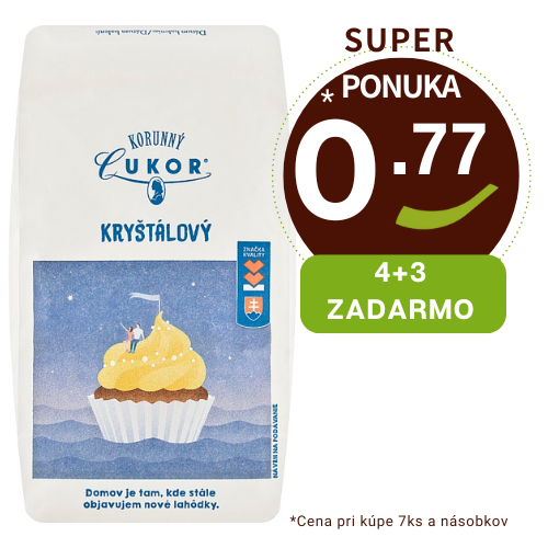 Cukor kryštálový 1kg Korunný Cukor