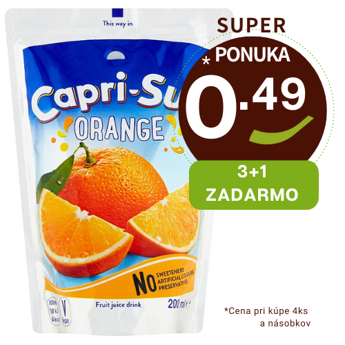 Nápoj ovocný Orange 12% 200ml Capri-Sun