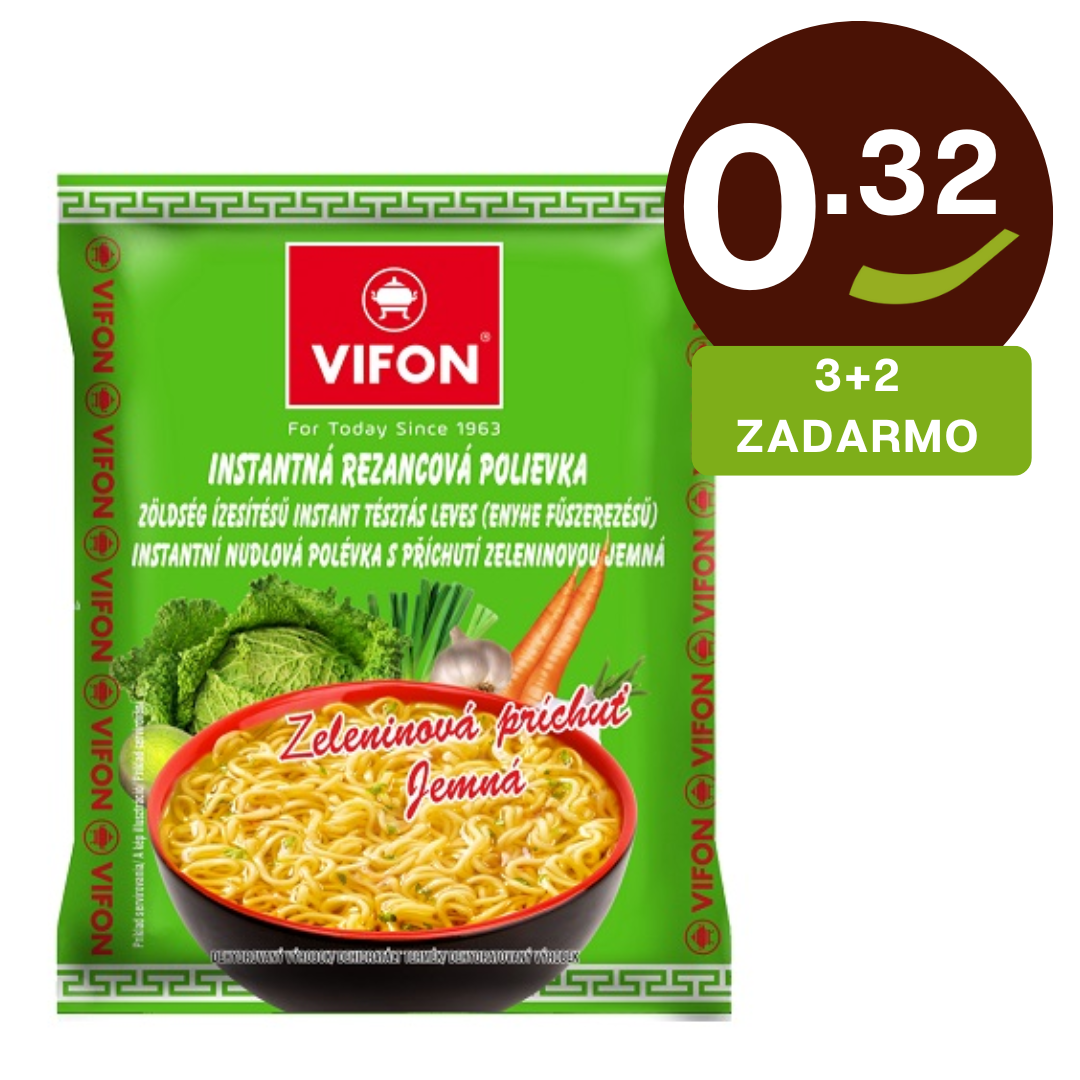 Instantná rezancová polievka zeleninová jemná 60g Vifon