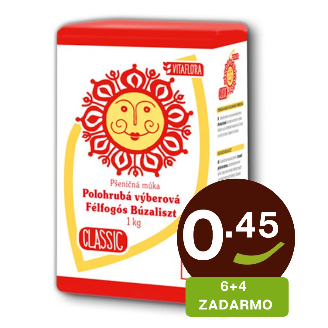 Múka Classic pšeničná polohrubá výberová 1kg Vitaflóra