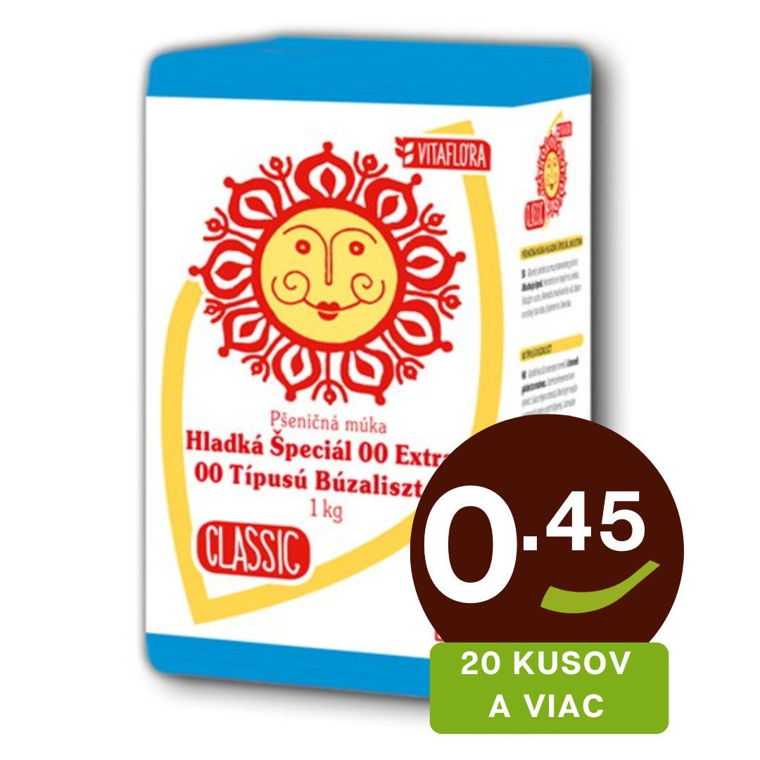 Múka Classic pšeničná hladká špeciál 00 extra 1kg Vitaflóra
