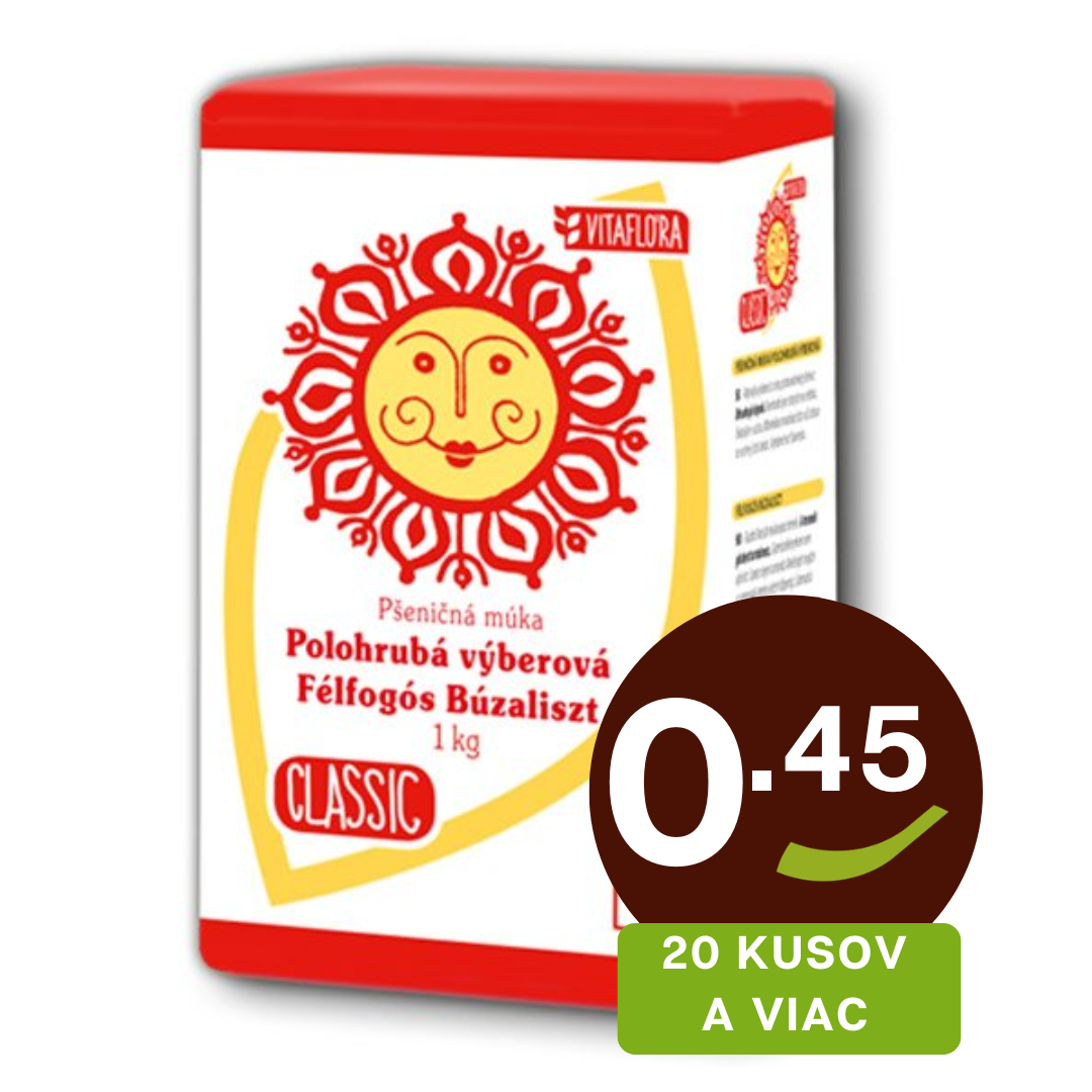 Múka Classic pšeničná polohrubá výberová 1kg Vitaflóra