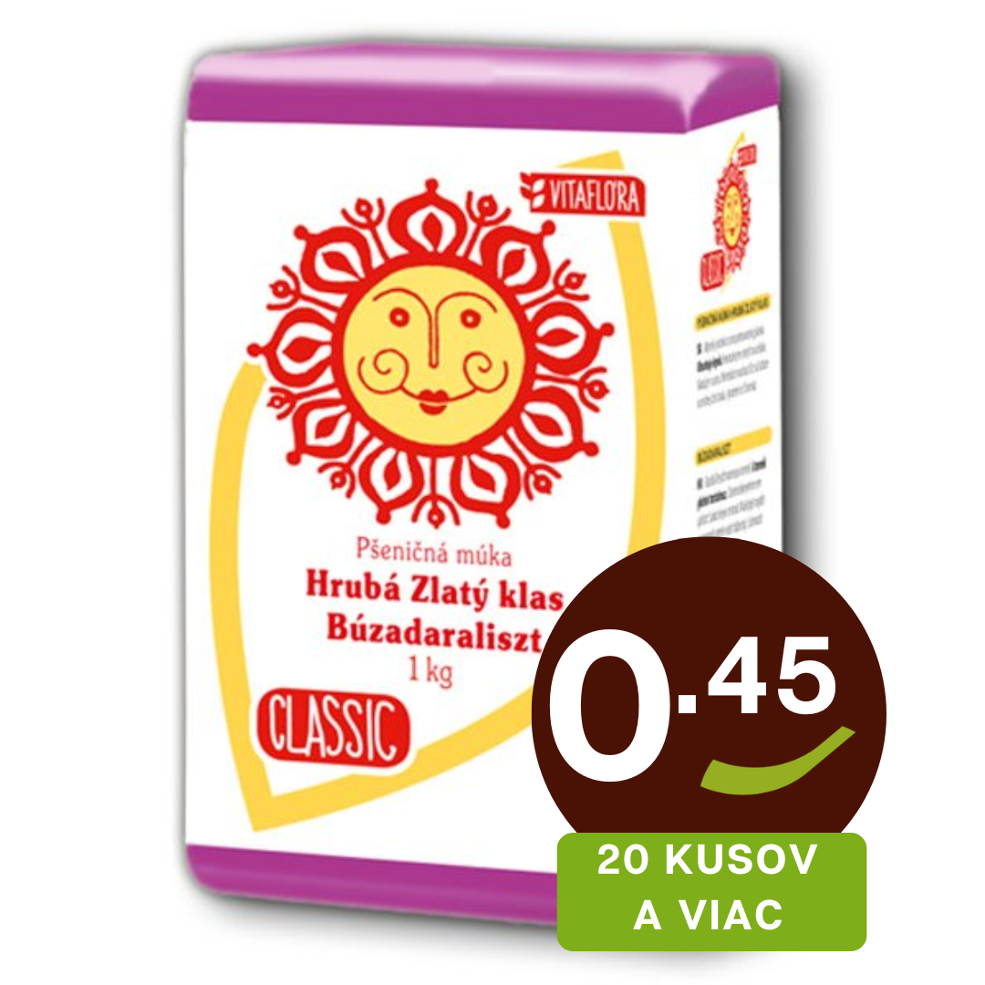Múka Classic pšeničná hrubá zlatý klas 1kg Vitaflóra